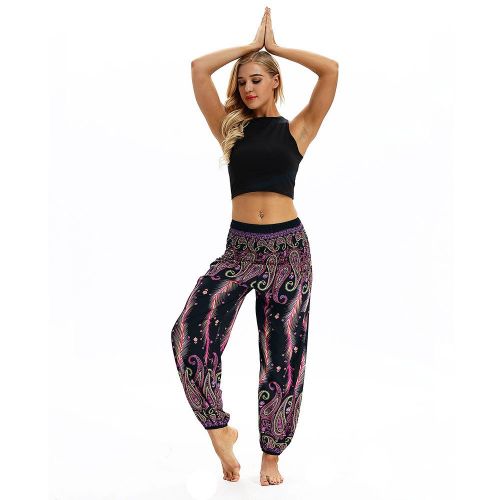  MITIY Women Pants Women Boho Casual Loose Hippy Yoga Trousers Baggy Aladdin Harem Comfort Pants Free MITIY, Size