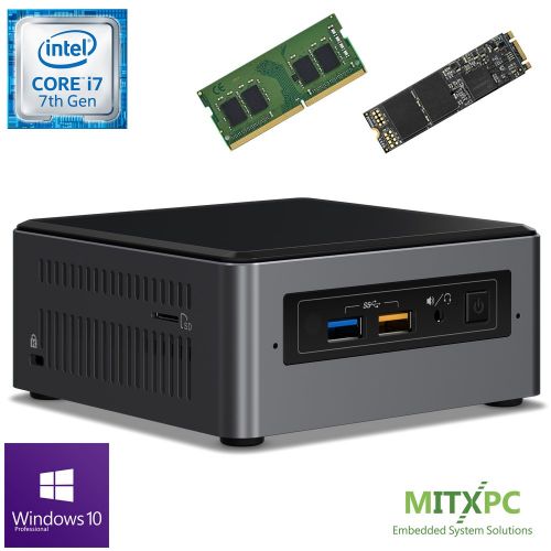  Intel BOXNUC7i7BNH Core i7-7567U NUC Mini PC w 16GB DDR4, 256GB NVMe M.2 SSD, Windows 10 Pro - Configured and Assembled by MITXPC