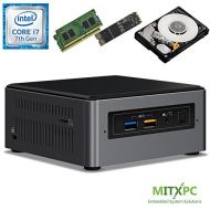 Intel BOXNUC7i7BNH Core i7-7567U NUC Mini PC w 16GB DDR4, 256GB NVMe M.2 SSD, 1 TB 2.5 HDD - Configured and Assembled by MITXPC