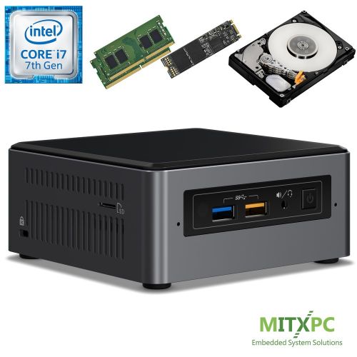  Intel BOXNUC7i7BNH Core i7-7567U NUC Mini PC w 16GB DDR4, 256GB NVMe M.2 SSD, 1 TB 2.5 HDD - Configured and Assembled by MITXPC