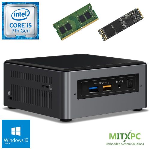  Intel BOXNUC7i5BNH Core i5-7260U NUC Mini PC w 16GB DDR4, 256GB NVMe M.2 SSD, Windows 10 Home - Configured and Assembled by MITXPC