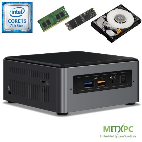  Intel BOXNUC7i5BNH Core i5-7260U NUC Mini PC w 16GB DDR4, 256GB NVMe M.2 SSD, 1 TB 2.5 HDD, Windows 10 Pro - Configured and Assembled by MITXPC