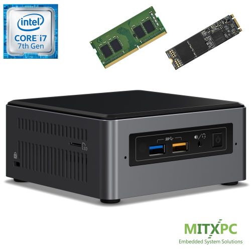  Intel BOXNUC7i7BNH Core i7-7567U NUC Mini PC w 16GB DDR4, 256GB NVMe M.2 SSD - Configured and Assembled by MITXPC