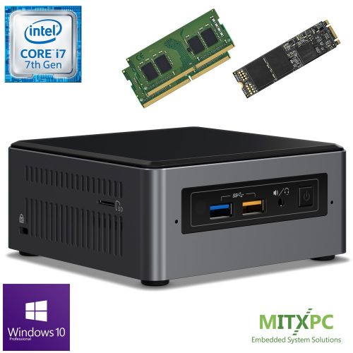  Intel BOXNUC7i7BNH Core i7-7567U NUC Mini PC w 32GB DDR4, 1TB M.2 SSD, Windows 10 Pro - Configured and Assembled by MITXPC