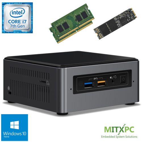  Intel BOXNUC7i7BNH Core i7-7567U NUC Mini PC w 32GB DDR4, 512GB NVMe M.2 SSD, Windows 10 Home - Configured and Assembled by MITXPC