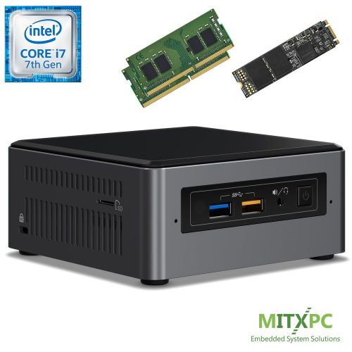  Intel BOXNUC7i7BNH Core i7-7567U NUC Mini PC w 32GB DDR4, 1TB M.2 SSD - Configured and Assembled by MITXPC