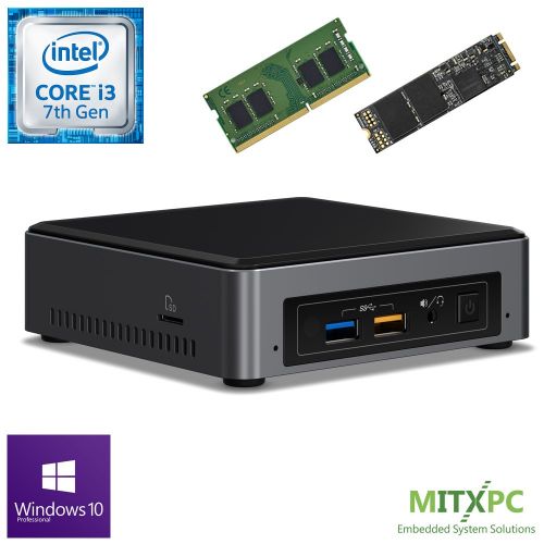  Intel BOXNUC7i3BNK Core i3-7100U NUC Mini PC w 8GB DDR4, 256GB M.2 SSD, Windows 10 Pro - Configured and Assembled by MITXPC