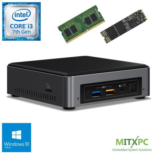  Intel BOXNUC7i3BNK Core i3-7100U NUC Mini PC w 8GB DDR4, 256GB M.2 SSD, Windows 10 Home - Configured and Assembled by MITXPC