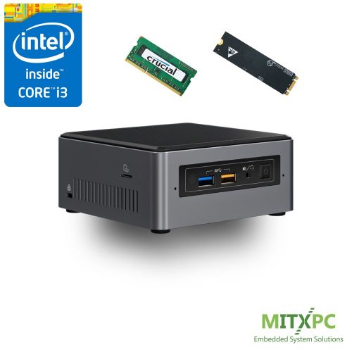  Intel BOXNUC7i3BNH Core i3-7100U NUC Mini PC w 16GB, 512GB M.2 SSD - Configured and Assembled by MITXPC