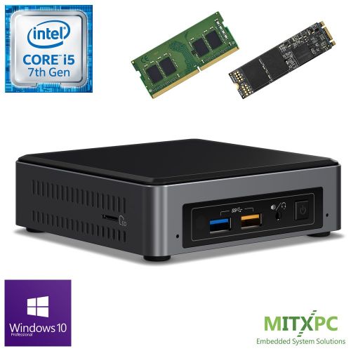  Intel BOXNUC7i5BNK Core i5-7260U NUC Mini PC w 8GB DDR4, 256GB M.2 SSD, Windows 10 Pro - Configured and Assembled by MITXPC