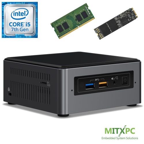  Intel BOXNUC7i5BNH Core i5-7260U NUC Mini PC w 16GB DDR4, 256GB NVMe M.2 SSD - Configured and Assembled by MITXPC