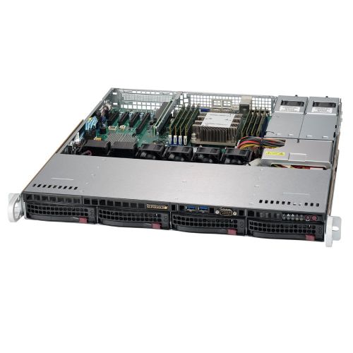  MITXPC Supermicro SuperServer 5019P-MTR with Intel Xeon Bronze 3104, 48GB (6x8GB) ECC RDIMM Memory, 128GB NVMe M.2 SSD, Dual 10G Ethernet, IPMI, 4 x 3.5 Drive Bays, Redundant PSU 1U Rackm