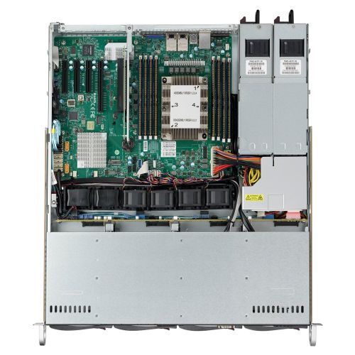  MITXPC Supermicro SuperServer 5019P-MTR with Intel Xeon Bronze 3104, 48GB (6x8GB) ECC RDIMM Memory, 128GB NVMe M.2 SSD, Dual 10G Ethernet, IPMI, 4 x 3.5 Drive Bays, Redundant PSU 1U Rackm