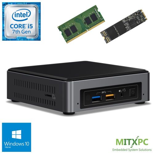  Intel BOXNUC7i5BNK Core i5-7260U NUC Mini PC w 16GB DDR4, 256GB NVMe M.2 SSD, Windows 10 Home - Configured and Assembled by MITXPC