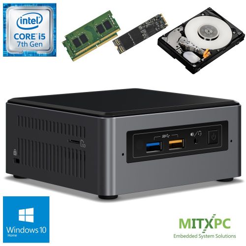  Intel BOXNUC7i5BNH Core i5-7260U NUC Mini PC w 32GB DDR4, 512GB NVMe M.2 SSD, 1 TB 2.5 HDD, Windows 10 Home - Configured and Assembled by MITXPC