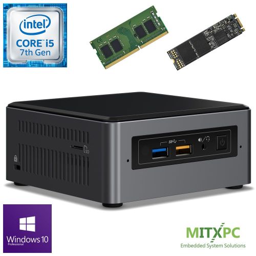  Intel BOXNUC7i5BNH Core i5-7260U NUC Mini PC w 8GB DDR4, 256GB M.2 SSD, Windows 10 Pro - Configured and Assembled by MITXPC