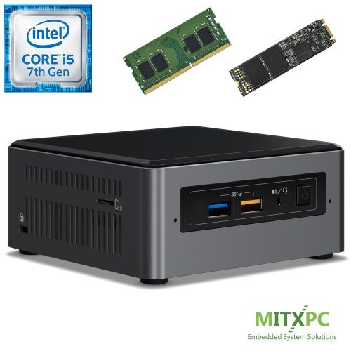  Intel BOXNUC7i5BNH Core i5-7260U NUC Mini PC w 8GB DDR4, 256GB M.2 SSD - Configured and Assembled by MITXPC