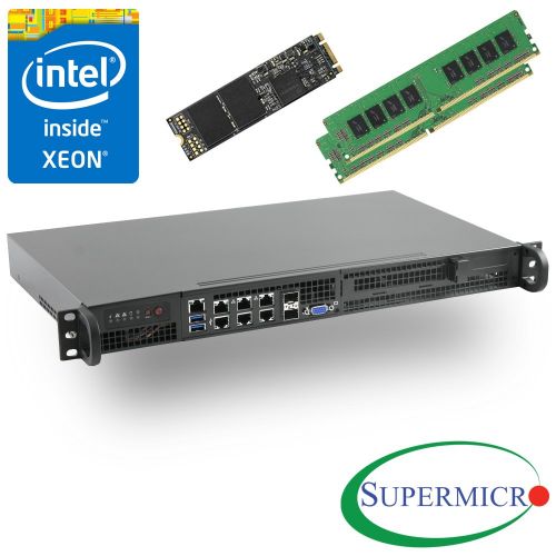  MITXPC Supermicro SuperServer 5018D-FN8T Xeon D 1U Rackmount,10GbE,SFP+,32GB & 256GB M.2