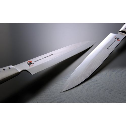  MIYABI Miyabi 7000D Chutoh Fleischmesser, 160 mm Klingen, CMV60 Stahl, Damast-Design, 65 Lagen, traditioneller D-Griff, Micarta, Edelstahl