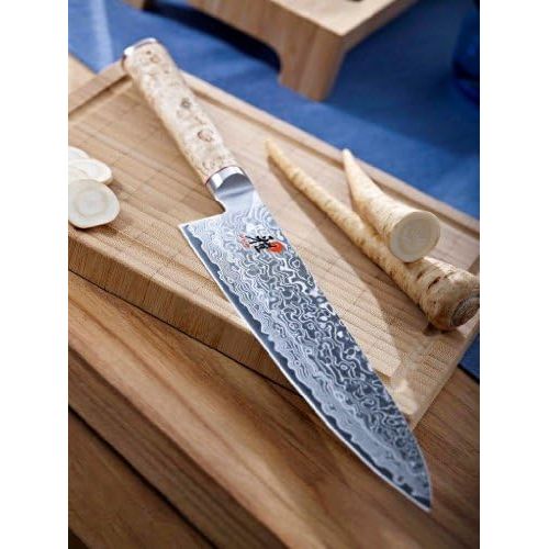  Miyabi 234373-201-0 Gyutoh Tranchiermesser, Stahl, 20 cm, silber / birke, 38,5 x 8,5 x 3,5 cm