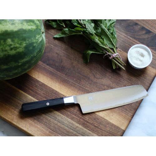  [아마존베스트]Miyabi Koh Nakiri Knife,Black/Stainless Steel,6.5