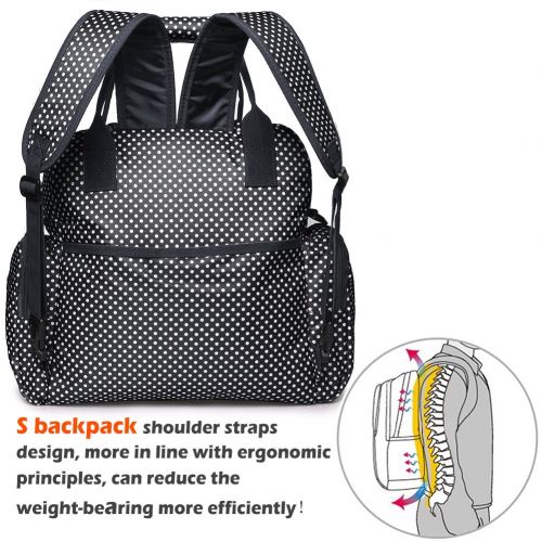  MIYO All in One Backpack Diaper Bag Waterproof Baby Nappy Bag Mom Bag for Mom and Dad Fit Stroller - with...