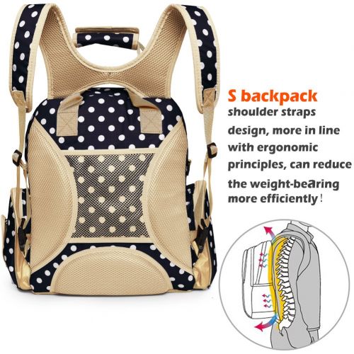  MIYO All in One Diaper Bag Backpack Waterproof Fabric Baby Bag for Mom and Dad Fit Stroller with Insulated...