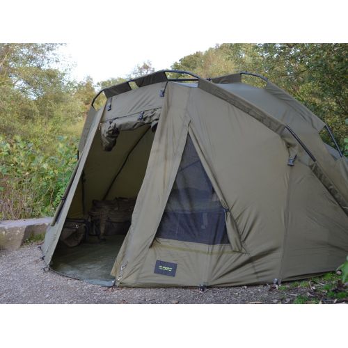  MK-Angelsport 5 Seasons 2 Mann Zelt Kaprfenzelt Bivvy Dome plus Liege incl. Gummihammer