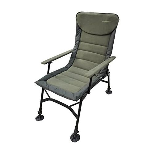  [아마존베스트]MK-Angelsport MK Kingsize Recliner, Carp Chair, Maximum Load 150 kg, Comfortable and Lightweight Camping Chair, with Armrest and Adjustable Seat Height (42 cm to 55 cm), Includes Wide Seat