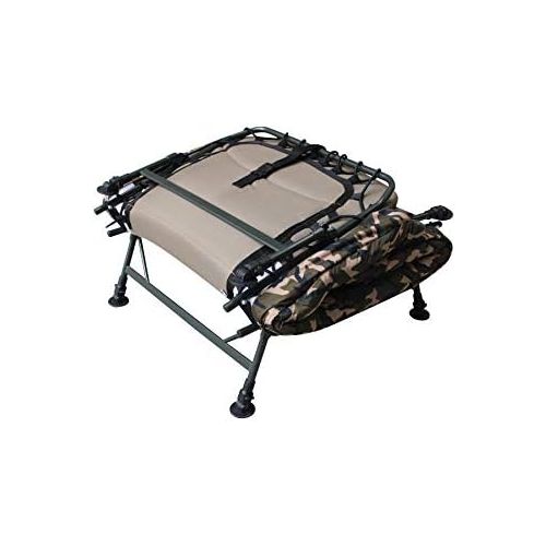  [아마존베스트]MK-Angelsport 8 Leg Lounger with Sleeping Bag Bedchair Camo Sleeping System Carp Lounger Garden Lounger Sleeping Bag