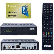 MK-Apebox Apebox C2 4K UHD 2160p Combo Satelliten Kabel DVB S2X & DVB T2/C Multistream Receiver geeignet fuer Tivusat Mediaset IPTV Mediplayer Receiver mit AKTIVIERTE Tivusat Karte