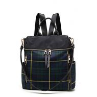 MKF Collection Nishi Plaid BackpackWaterproof Laptop Backpack for Travel School Daypack Neylon by Mia K. Farrow