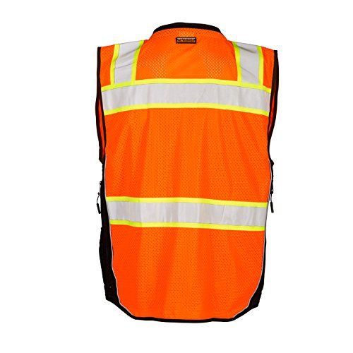  ML Kishigo S5002-M Premium Black Series Surveyors Vest Lime Medium