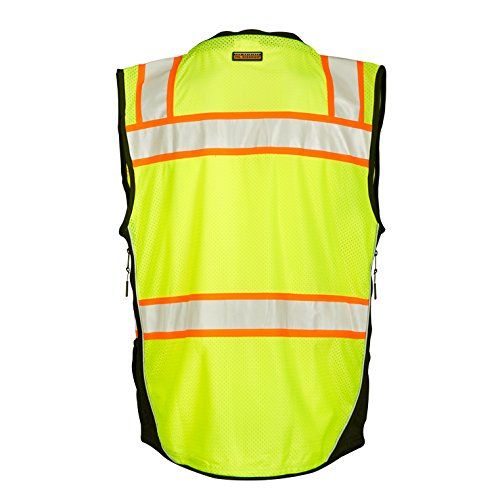  ML Kishigo S5002-M Premium Black Series Surveyors Vest Lime Medium