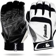 Franklin Sports MLB Adult Shok-Sorb Neo Batting Gloves, White/Black, Large