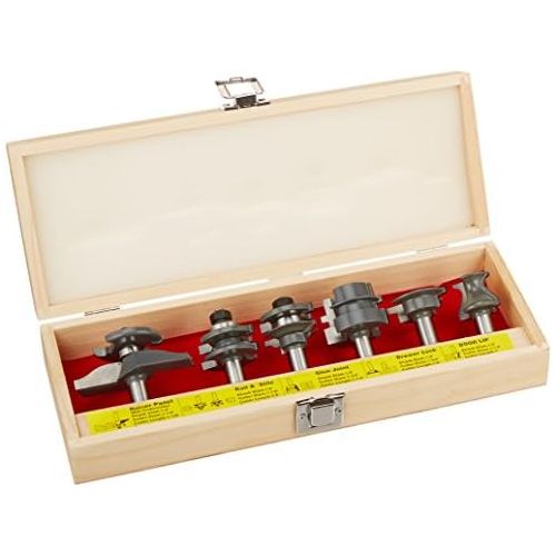  MLCS 8389 Woodworking Pro Cabinetmaker Router Bit Set with Undercutter, 6-Piece