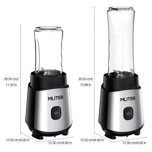  MLITER Smoothie Maker with 2 Bottles, BPA-free, Stainless Steel