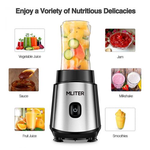  MLITER Smoothie Maker with 2 Bottles, BPA-free, Stainless Steel