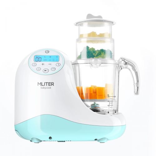  MLITER All in One Baby Food Maker with Steam Cooker, Blender, Chopper, Sterilizer & Warmer for Organic Food Cooking, Pureeing & Reheating - BPA Free Food Processor with 3 Baskets &