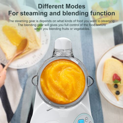  MLITER All in One Baby Food Maker with Steam Cooker, Blender, Chopper, Sterilizer & Warmer for Organic Food Cooking, Pureeing & Reheating - BPA Free Food Processor with 3 Baskets &
