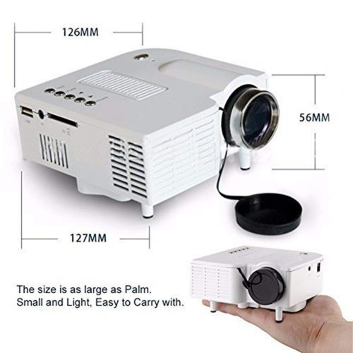  MLL Mini Projector LED HD Video Projector for Home Theater iPhone Android Smartphones Supporting 1080P 45,000 Hours Lamp Life Compatible