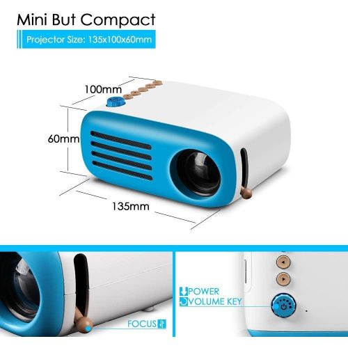  MLL Mini Projector Pocket Video Projecto for Home Theater Support HDMI Smartphone PC Laptop USB for Movie Games,Black