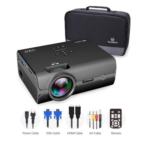  MLL Mini Projector LED Home Video Projector Support HD 1080P Compatible with PCMacTVDVDiPhoneiPadUSBSDAVHDMI for Home TheaterOutdoorVideo Games Black