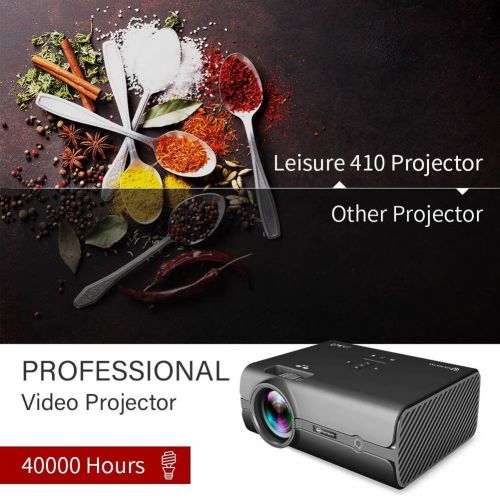 MLL Mini Projector LED Home Video Projector Support HD 1080P Compatible with PCMacTVDVDiPhoneiPadUSBSDAVHDMI for Home TheaterOutdoorVideo Games Black