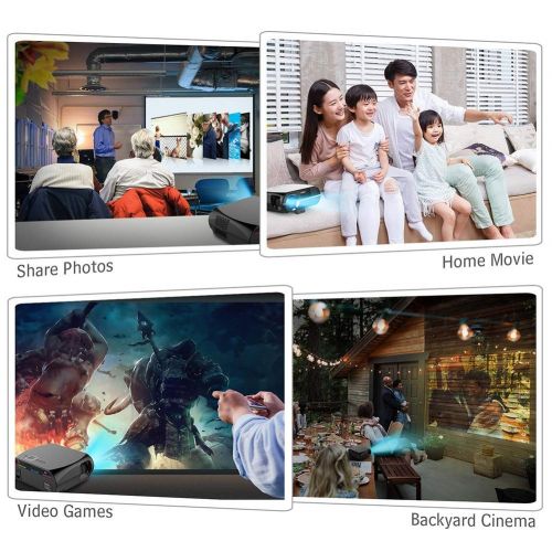  MLL Mini Projector Smart Home Video Projector LCD 1080P Full-HD Level Image Quality in Your Living Room Bedroom All Entertainment Games Video Viewing