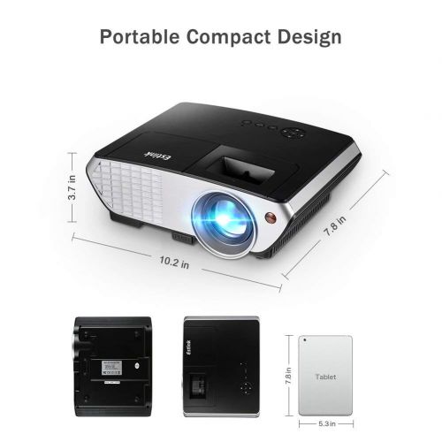 MLL Mini Projector Multimedia Video Projector 2000 Lumens Support 1080P with Optical Keystone USBAVHDMIVGA Interface Ideal for Home Cinema