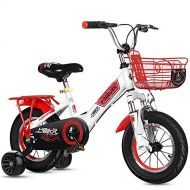 MLSH Kinderfahrrad Jungen und Madchen, Korb und Trainingsrader fuer 12-, 14-, 16- und 18- und 20-Zoll-Fahrrader, Outdoor-Kinderuebungs-Balance-Fahrrad, 2-16 Jahre altes Kind, schwarz/weiss