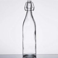 MM Foodservice Clear Glass Bottles, Swing Top Lid Bottle, Flip Top Water Bottles, Perfect for Kombucha, Kefir, Soda, Oil, Vinegar Liquor, Beer, Set of 2 (35-Ounce)