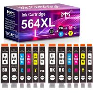MM Much&More Compatible Ink Cartridge Replacement for HP 564XL 564 XL Used for Photosmart 5510 5520 6520 7510 C309n C410a Officejet 4620 Deskjet 3520 3522 (12 Pack, 4 BK + 2 PBK +