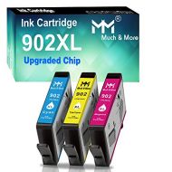 MM MUCH & MORE Compatible Ink Cartridge Replacement for HP 902 XL 902XL (Cyan, Magenta, Yellow) to Used with Officejet 6961 6979 6951 6954 6956 6950 Officejet Pro 6974 6968 6970 69